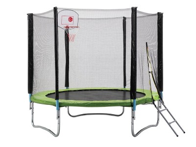 10′ Round Backyard Trampoline With Safety Enclosure