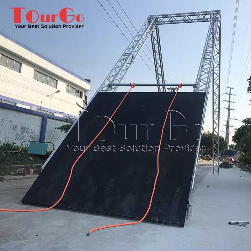 TourGo Aluminum Ninja Obstacle Course Truss Structure A Frame Cargo Net for Outdoor Spartan Race