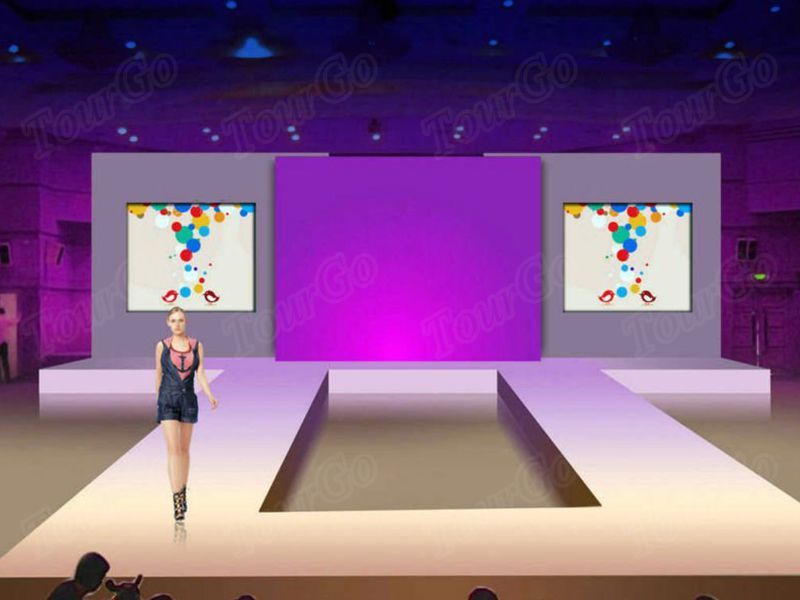 TourGo Aluminum Fashion Show Catwalk Stage With Backdrop