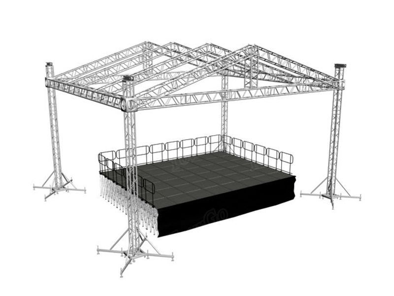 Portable Stage Design of Roofing Aluminum Truss Used Event Stage Rental