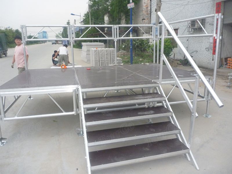 TourGo Aluminum Stage with Portable Drum Riser for Concert Stage Rental