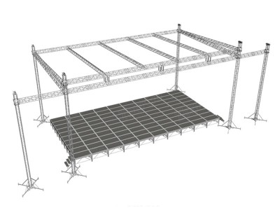 TourGo Outdoor Aluminum Truss System with Portable Wedding Stage Platform for Sale