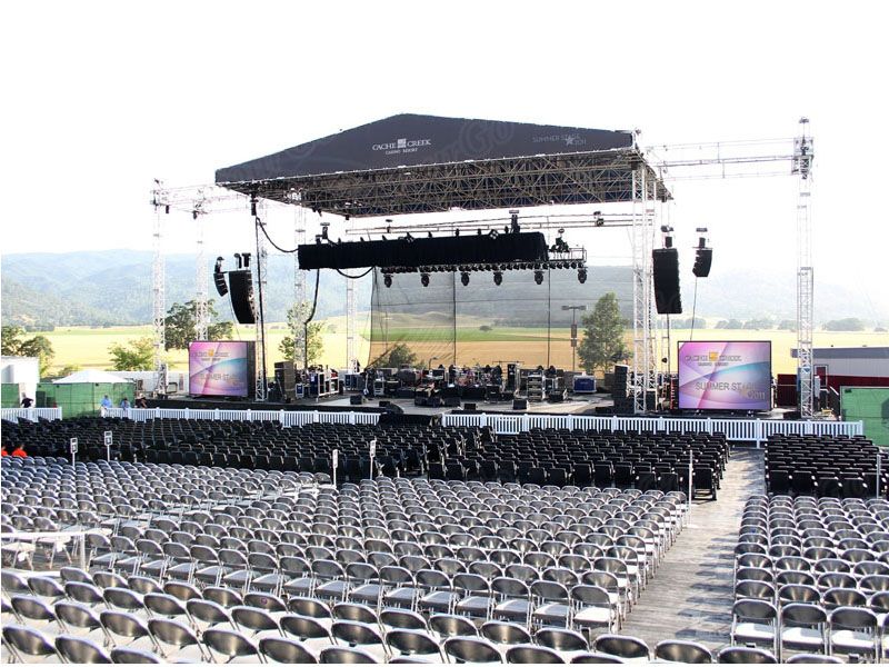 2018 Aluminum Stage Design Stage Truss Top Roof System with Stage Platform Used Outdoor Event Stage