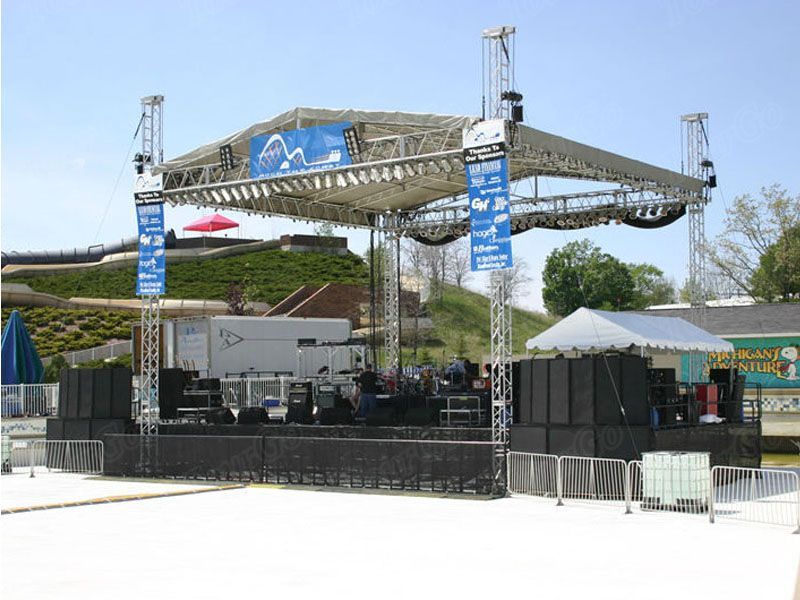 TourGo Easy To Assemble Mobile Concert Aluminum Stage System with Aluminum Lighting Truss on Sale