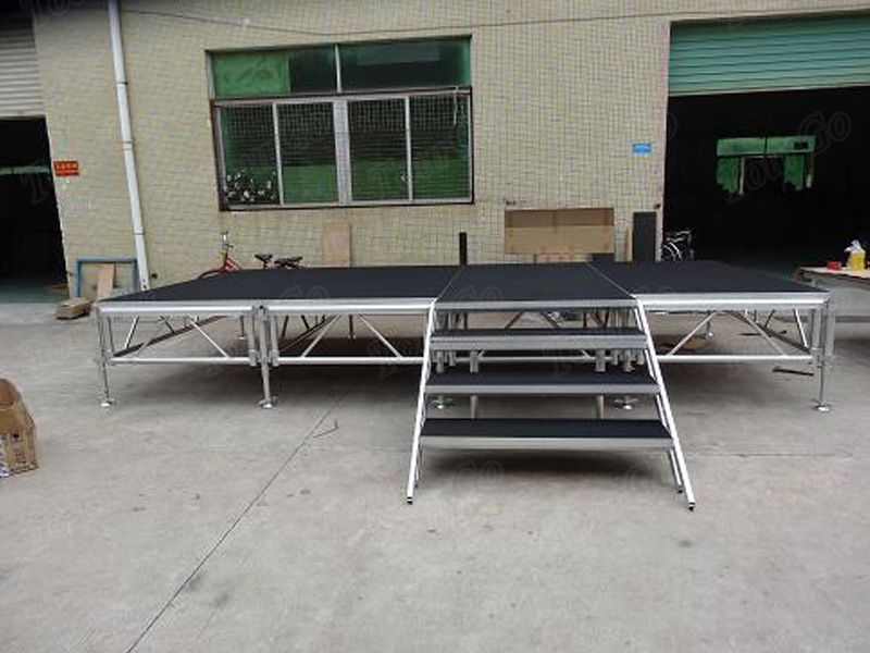 TourGo Cheap Aluminum Frame Plywood Portable Stage Platform Used Exhibition Stage