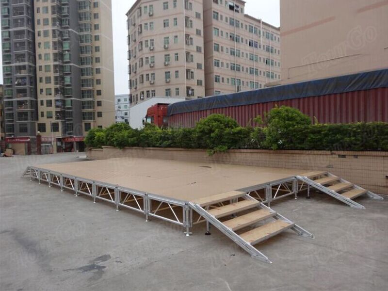 TourGo Wedding Stage with Adjustable Stage Platform and Step Stairs