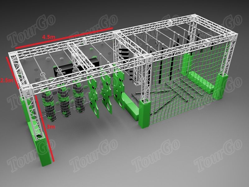 TourGo Popular American Ninja Warrior Obstacle Course For Adults,ninja warrior obstacles for sale