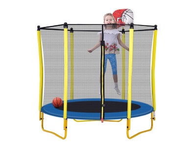 5′ Round Backyard Trampoline with Safety Enclosure