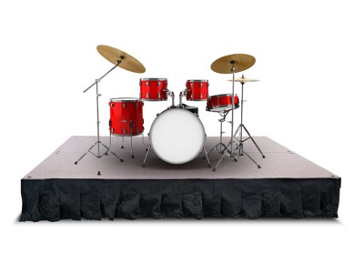 TourGo Drum Stage / Band Stage / DJ Stage with Modular Stage Riser for Outdoor Stage Rental