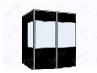 Light Weight Translation Booth for 2 Person in Black