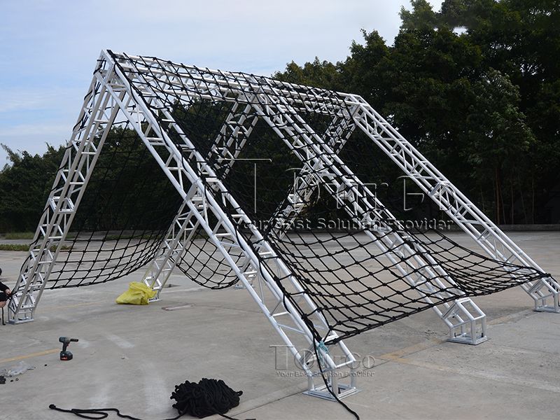 TourGo Climbing Cargo Net A Frame Challenge Obstacle Course for Spartan Race