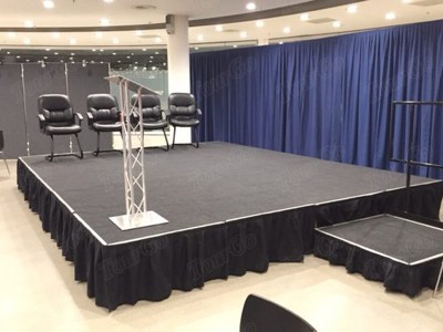 TourGo Outdoor & Indoor Portable Modular Wedding Stage Platform with Stage Skirt for Stage Hire