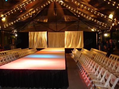 TourGo Indoor Event Portable Catwalk Stage with Stage Curtain for Stage Rental