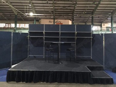 Fashion Show Concert Stage Rental Portable Stage Platforms with Stage Skirting & Stage Backdrop for Sale