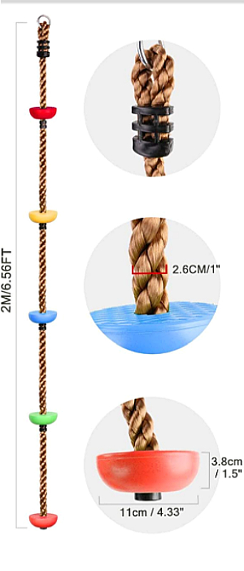 https://www.tourgosolution.com/ninja-line-kits/climbing-rope-knotted-tree-swing-ladderclimbing-rope-ladderplayground-swing-sets-tree-house-accessories.html American Ninja Warrior Climbing Rope for Ninjalines, Trees, Jungle Gyms or Swing sets