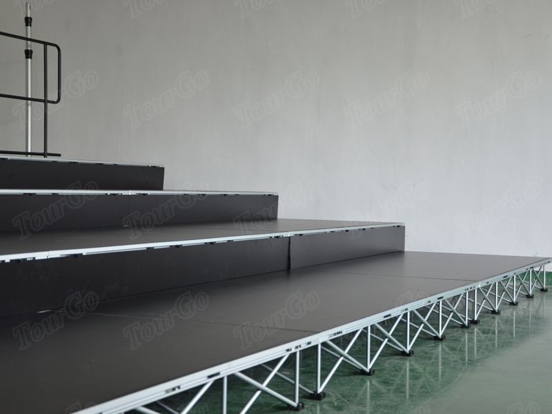 TourGo Choir Stage System with Stage Platforms Used Stage Rental