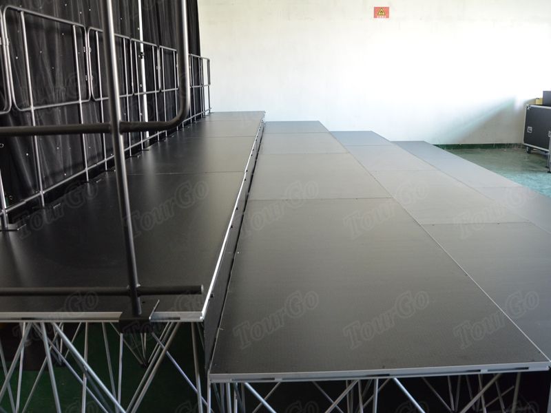 TourGo Choir Stage System 1x2m Adjustable Stage Platform with Stage Risers Used Performance Stage