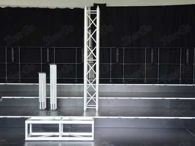 Portable Modular Choir Stage System with Mobile Aluminum Truss for Performance Stage/ Concert Stage Rental