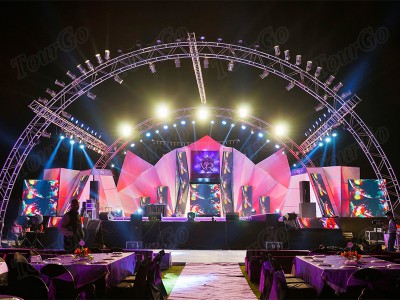 TourGo Party DJ Aluminum Stage Lighting Truss Arch / Ladder / Triangular / Square Shape