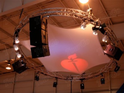 TourGo Aluminum Diameter Customized Circular Lighting Truss Curved Truss System