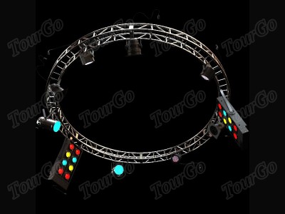 TourGo Rotating Aluminum Spigot Truss Stage Circle Lighting Truss