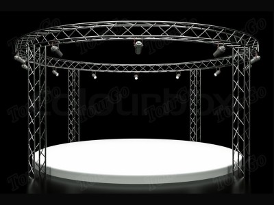 TourGo Outdoor Aluminum Circle Lighting Truss / Round Concert Truss