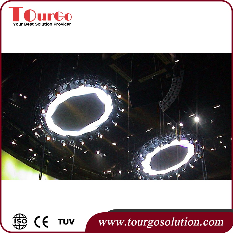 Tourgo Easy Install Ceiling Lighting Truss System Round Roof Trusses Aluminum Circle Lighting Truss