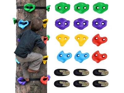 Ninja Tree Climbing Holds for Kids Climber/Outdoor Ninja Warrior Obstacle Course Training