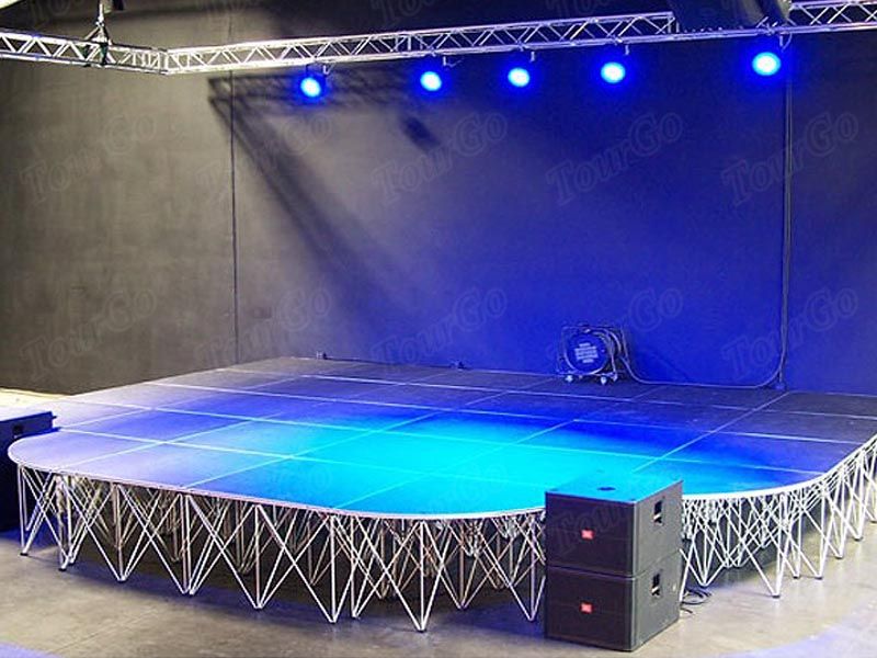 TourGo Fashion Concert Stage Platform with Drum Risers for Indoor Stage Rental