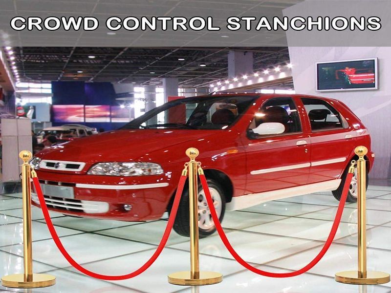 Crowd Control Barrier (4-Pack, Gold)-3