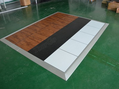 Tourgo Commercial professional black pvc vinyl dance floor tile for dance studios flooring