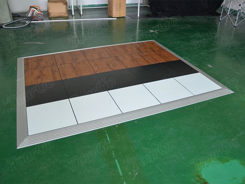 TourGo outdoor portable plastic dance floor for rental price