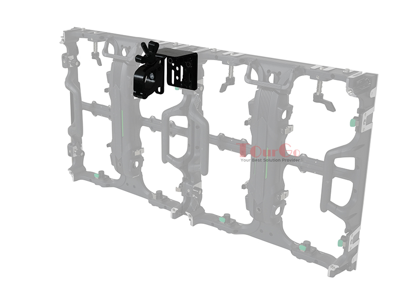 Direct LED Video Panel to 2 Truss Pipe Mounting Bracket with Included Clamp Black  (8)