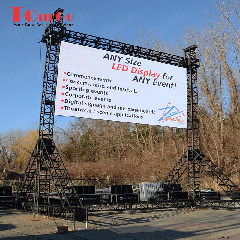 TourGo Outdoor Event Heavy Duty Aluminum LED Screen Truss Display Systems