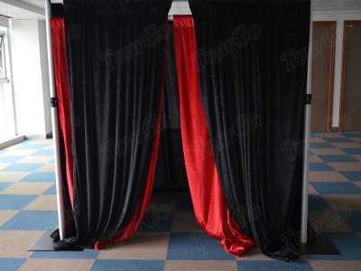 New 2017 Break Apart Adjustable 8 Foot Tall Drape Photo Booth Tent for Weddings, Birthdays, Events