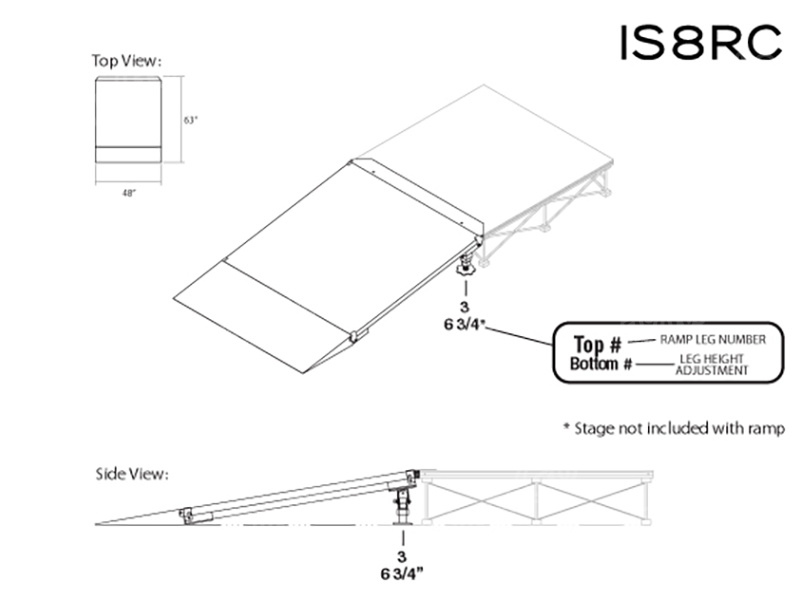 Equipment Ramp for 8″ High Stages