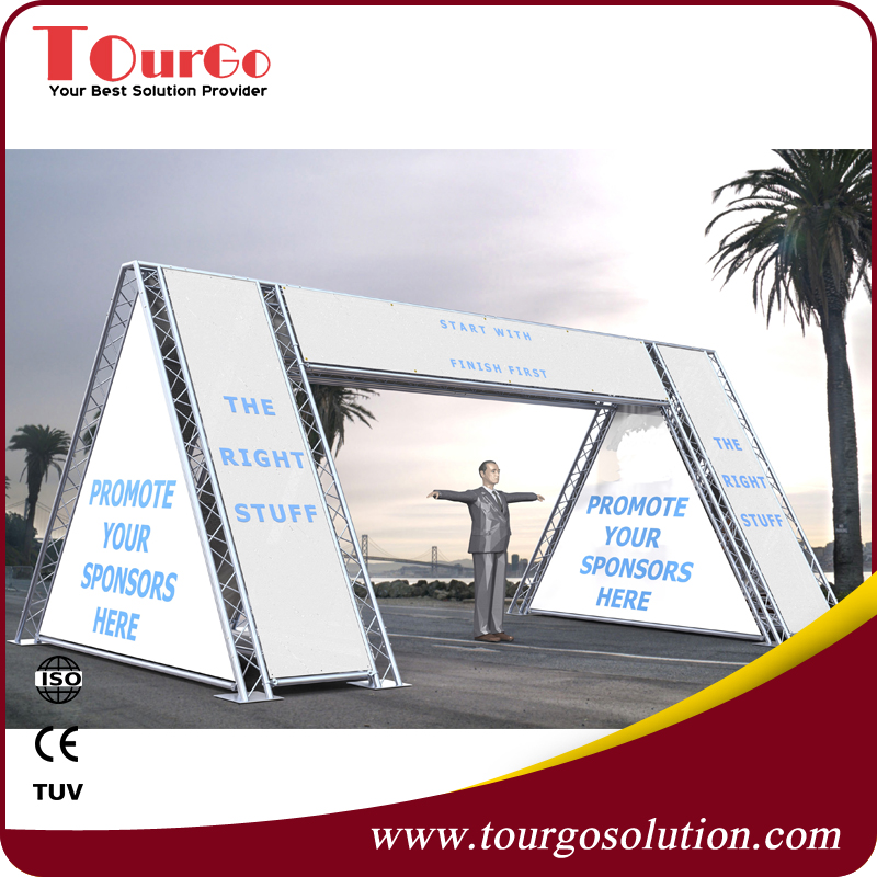 TourGo Aluminum Event Truss with Sponsorship Banners