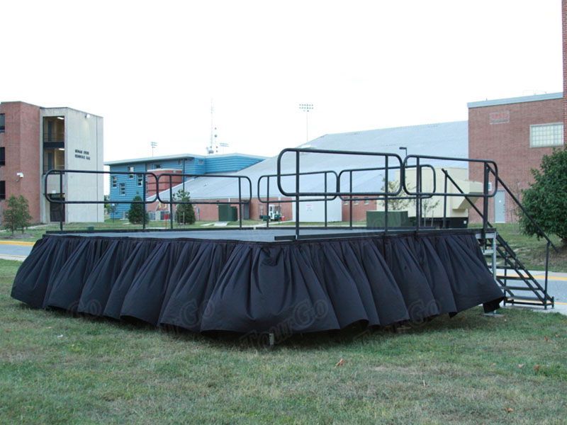 Folding Stage System with Adjustable Height Leg for Portable Drum Stage Rental