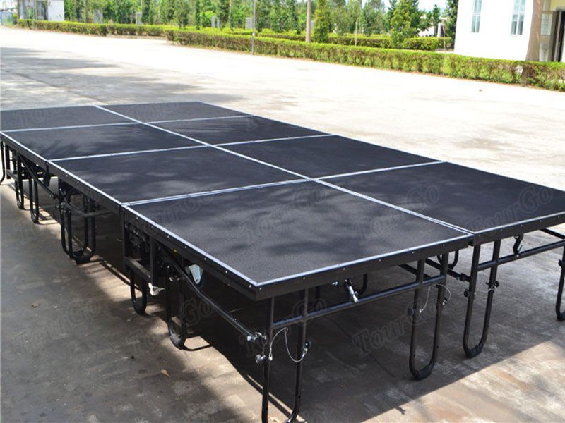 TourGo Manufacturer Folding Removable Stage with Stage Step and Stage Skirt