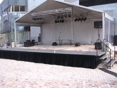 TourGo Event Folding Stage with Mobile Stage Riser for Performance Stage Rental