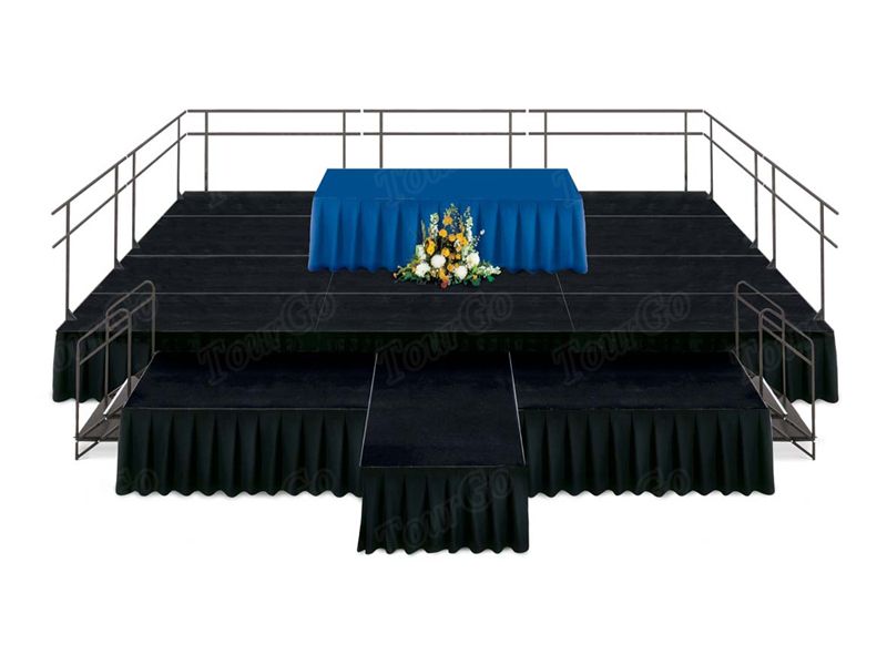 Indoor Meeting Portable Carpet Stage Platform with Stage Stair for Sale