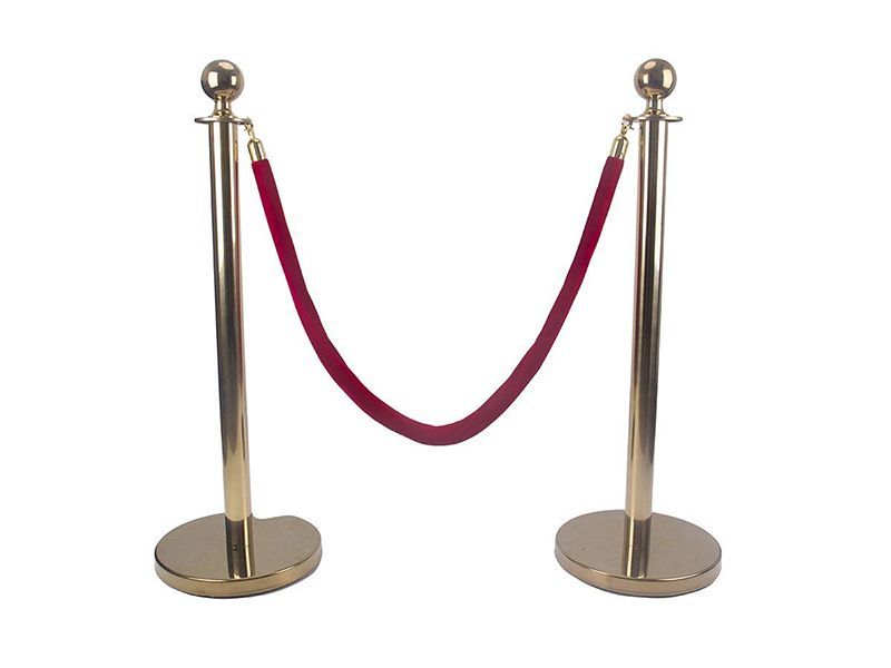 Gold Stainless Steel Retractable Stanchion Posts-3