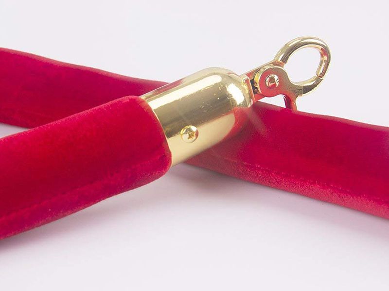 Gold Stainless Steel Retractable Stanchion Posts-5