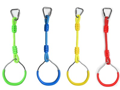 Colorful Swing Gymnastic Rings/Swing Bar Rings/Ninja Obstacle Course Kit/Climbing Hanging Rings For Children