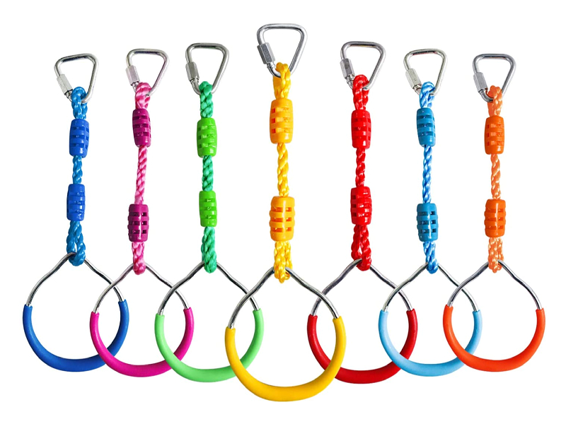 https://www.tourgosolution.com/ninja-line-kits/colorful-swing-gymnastic-rings.html New 3pcs Colorful Swing Bar Rings Outdoor Gymnastic Ring Ninja Obstacle Course Kit Aerial Climbing Hanging Rings For Children