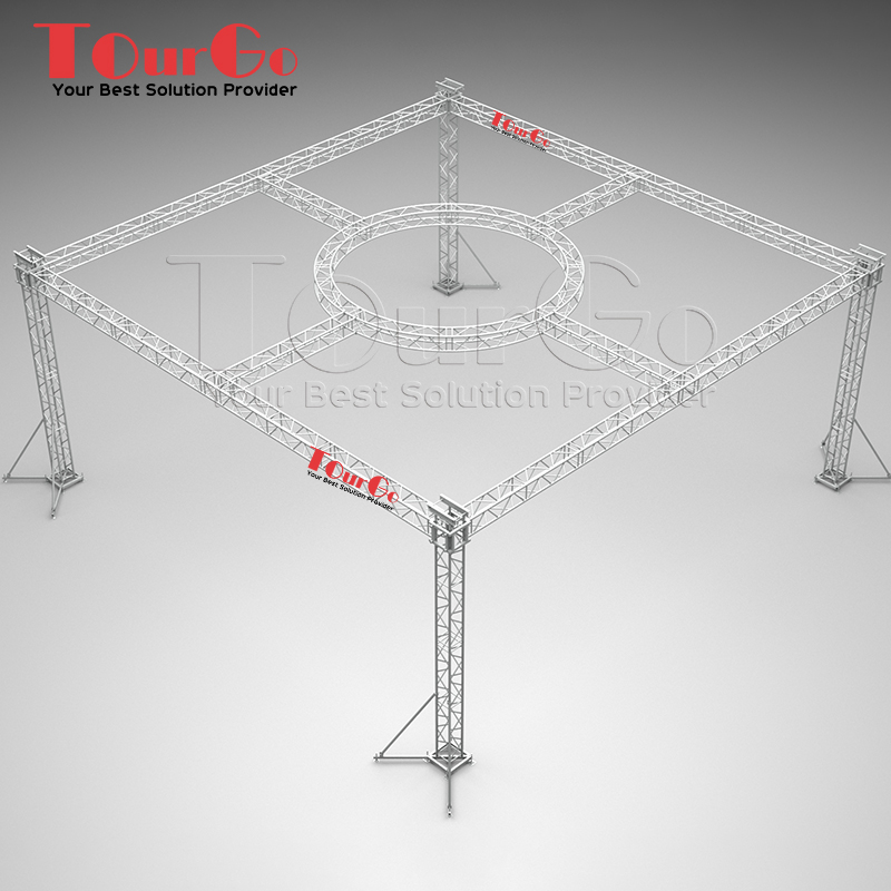 TourGo Aluminum Concert Stage Lighting Truss with Round Roof