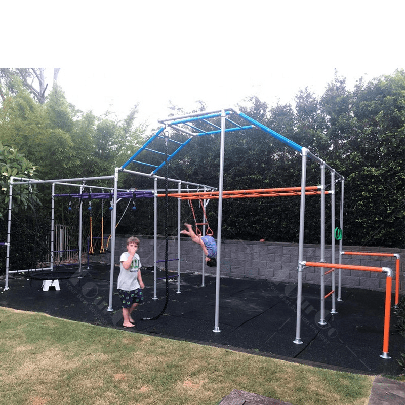 Diy children’s backyard ninja warrior obstacle course play sets outdoor