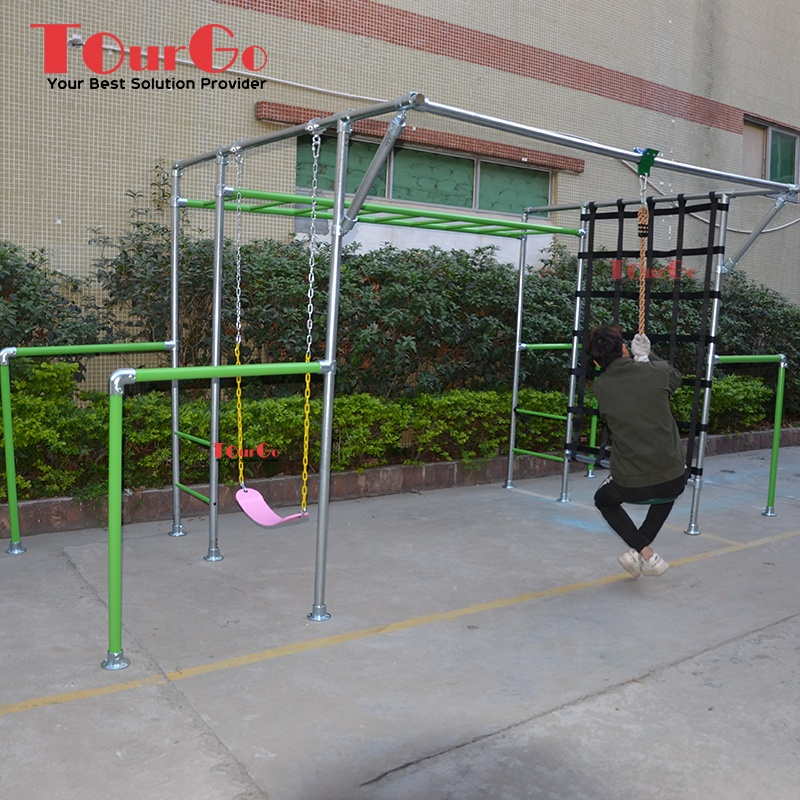 Backyard Monkey Bars Indoor Gym Equipment Ninja Warrior Rope Obstacle Course Kit For Kids