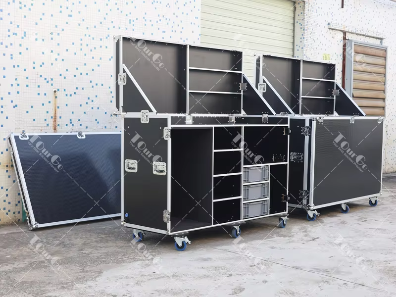 Custom Storage Trunk Flight Case for Fridge and Microwave