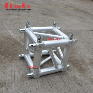 Universal Square Global Aluminum Alloy Truss 6 Way Box Spigot TUV SGS Certified for Events Concerts Lighting Truss Corner Block